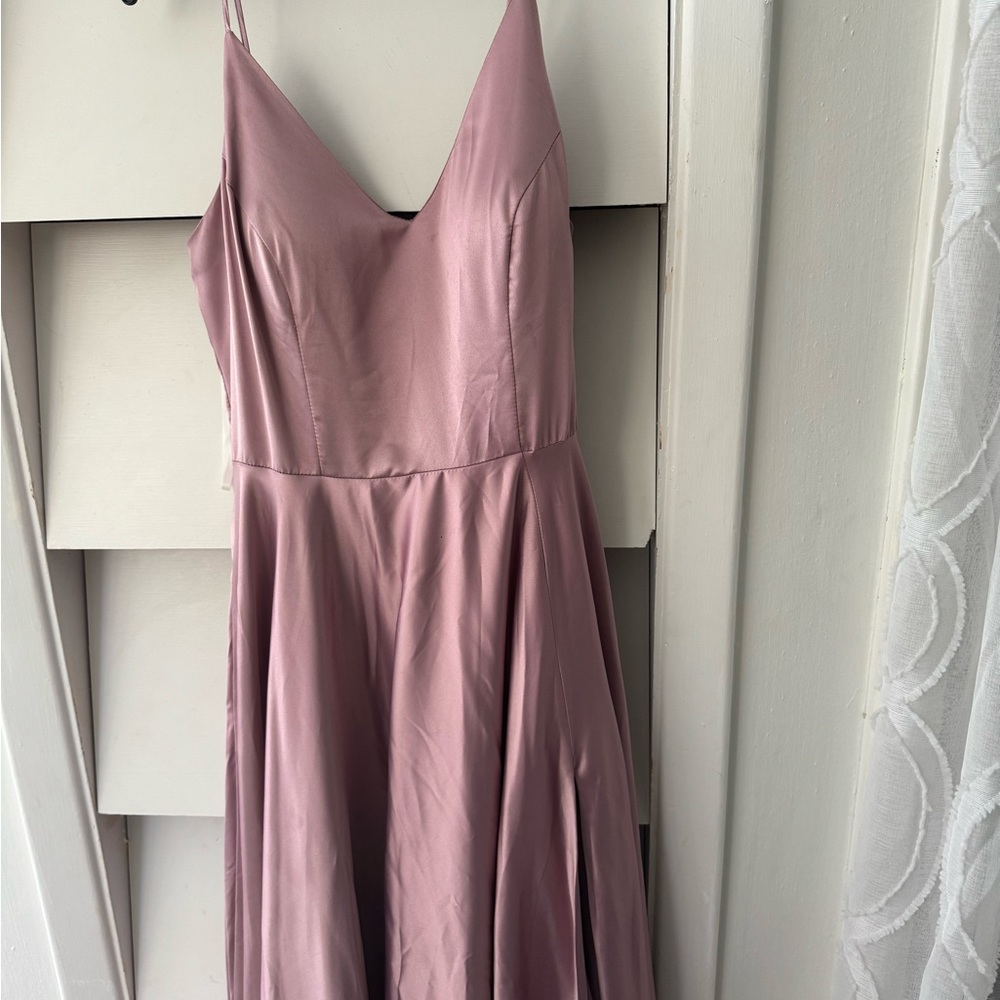 long mauve w/slit dress from windsor